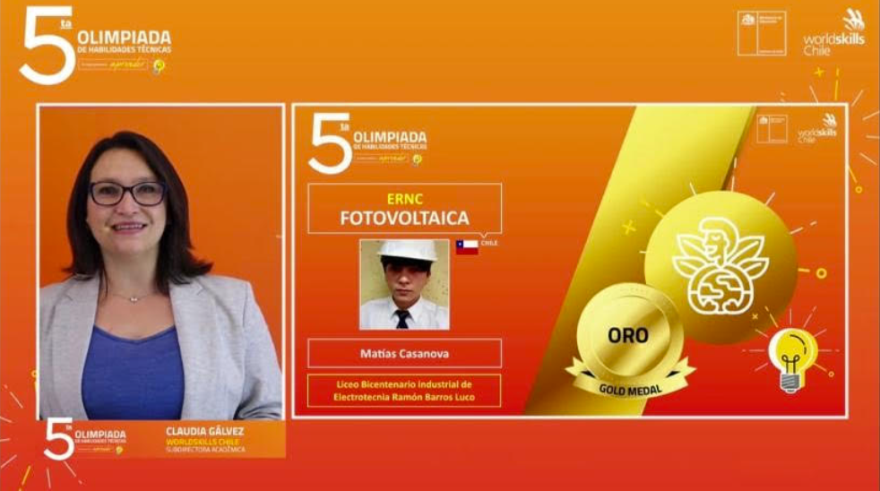 Estudiante del Liceo Bicentenario Industrial de Electrotecnia Ramón Barros Luco recibe el primer lugar en WorldSkills 2021